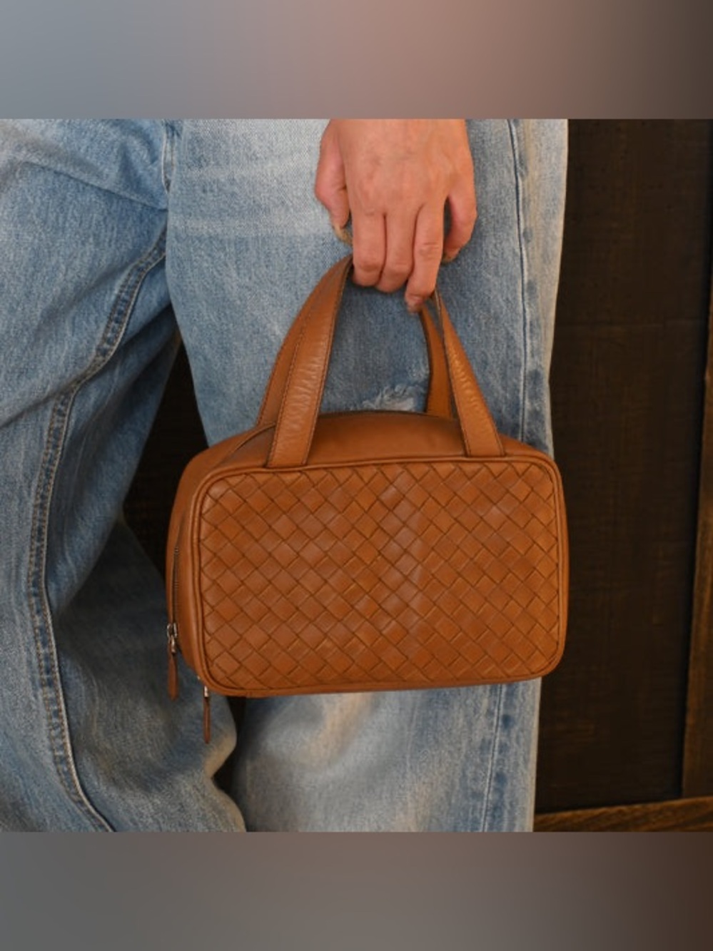 Bottega Venetta Intrecciato caramel mini bag - Picture 12 of 16